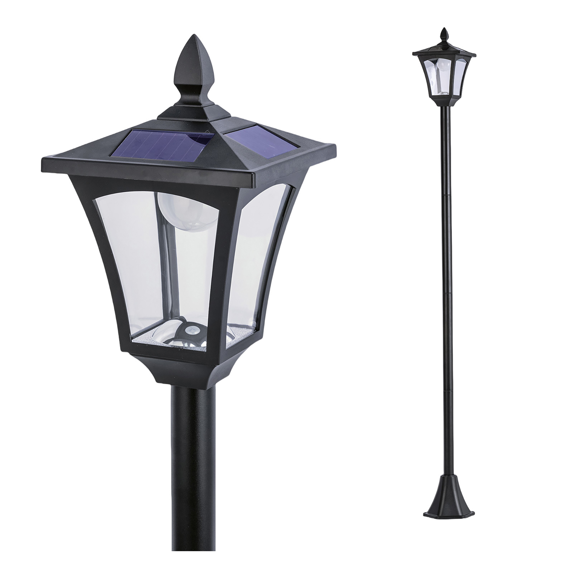 Home Zone Security Solar-Powered Decorative Outdoor Post Lamp Light — 68in., 6 LED Bulbs, Dusk-to-Dawn Sensor, Model# ELI1581V